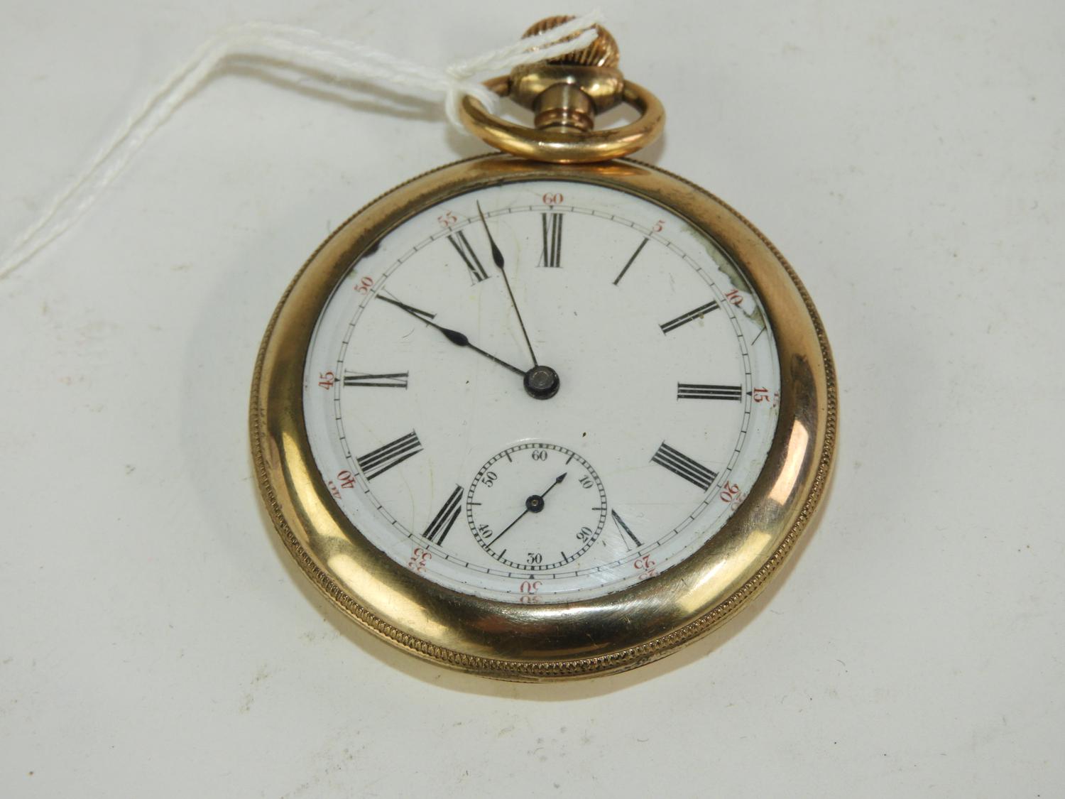 Murrays Auctioneers Lot 75 Golf filled open face pocket watch mvmt 3457099