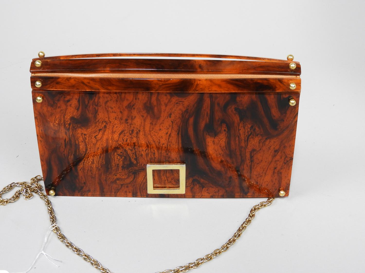 Murrays Auctioneers Lot 61 Vintage Meyers USA lucite panel shoulder purse 1960s