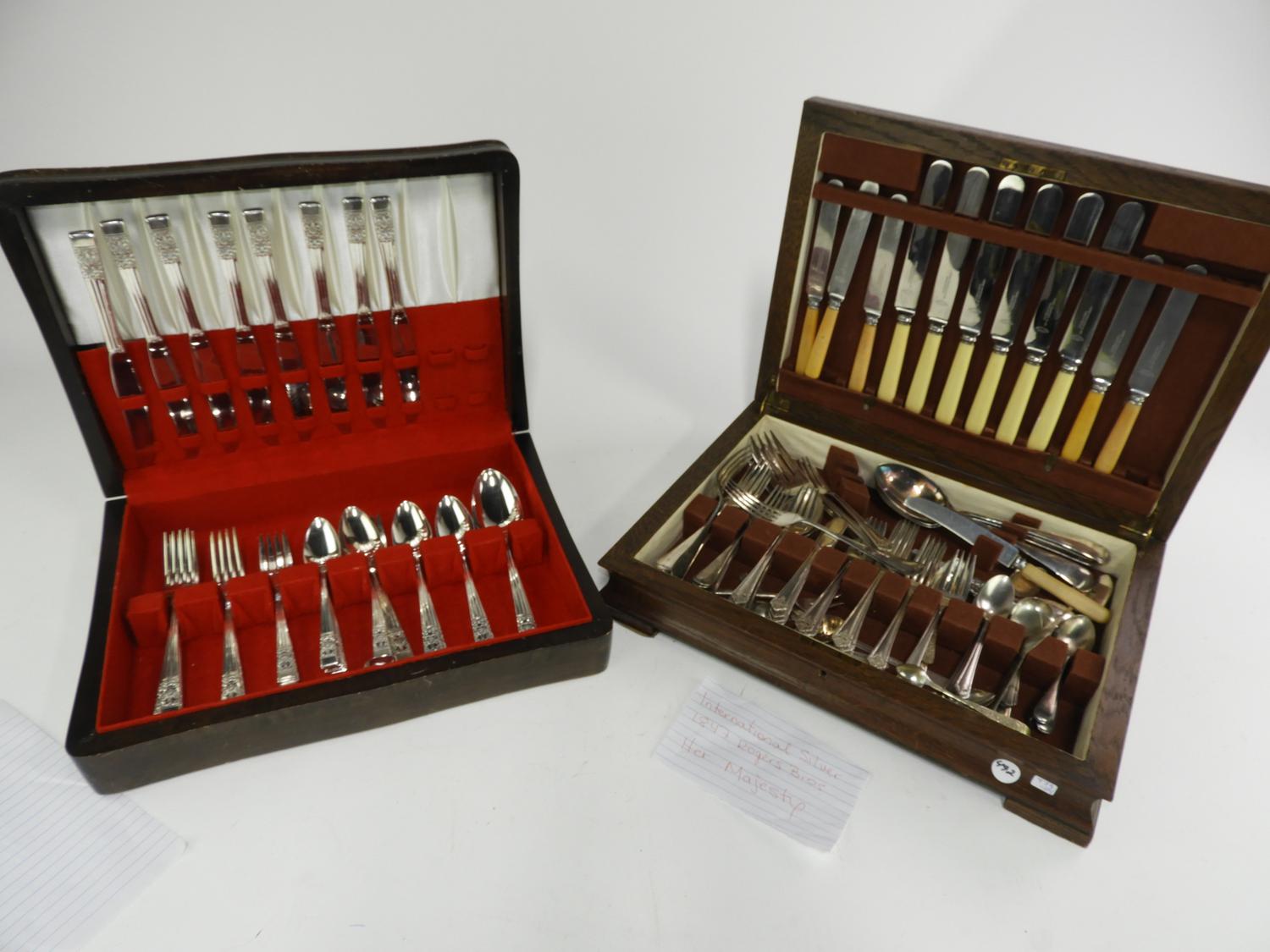 Murrays Auctioneers Lot 492 Two Canteens Of Silver Plate Flatware Murrays Auctioneers Lot 492 Two Canteens Of Silver Plate Flatware