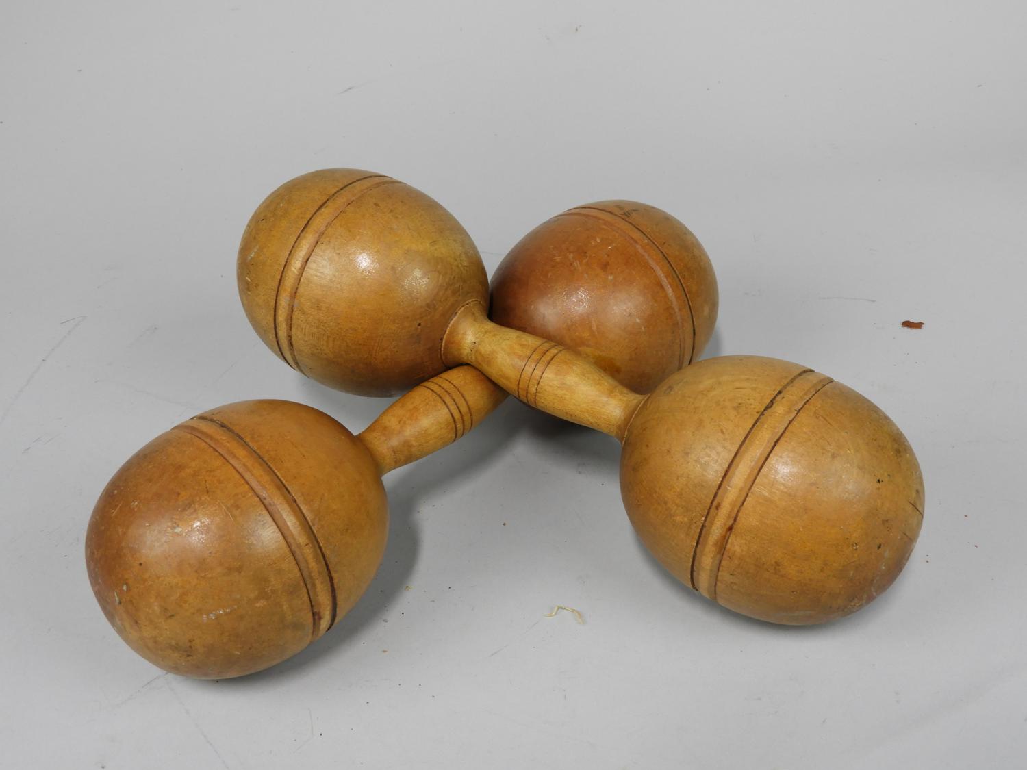 Wood dumbbells best sale