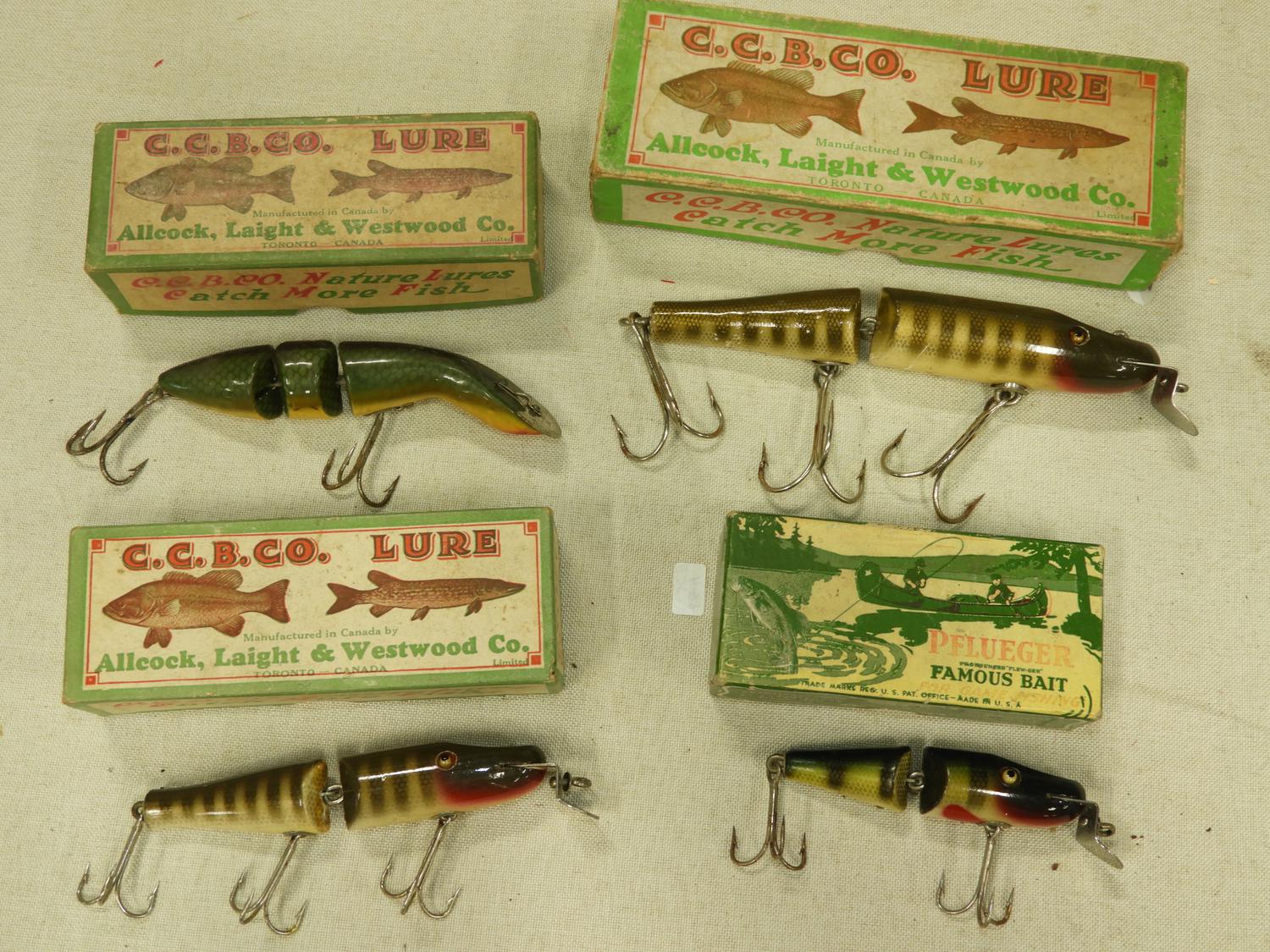 Murrays Auctioneers - Lot 266: Four vintage jointed fishing lures