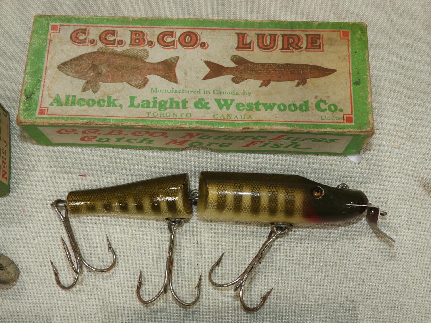 Murrays Auctioneers - Lot 266: Four vintage jointed fishing lures including  Creek Chub Bait Co. of Garrett