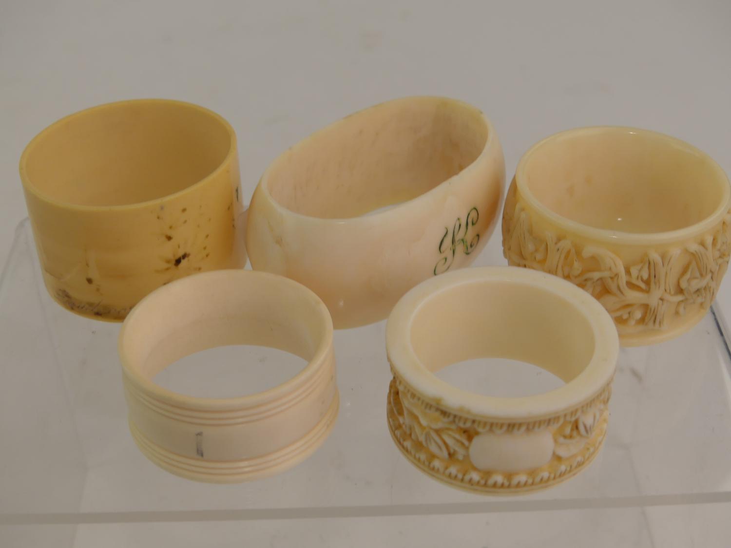 Ivory napkin rings on sale