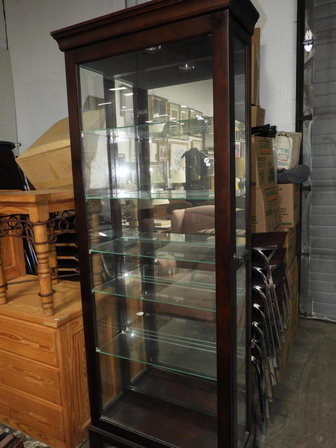 Murrays Auctioneers Lot 339 Curio Cabinet With Locking Sliding